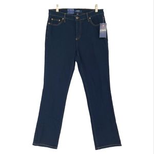 Chaps NWT Daniella Curvy Short Size 8 Slimming Fit Dark Wash Retail $59